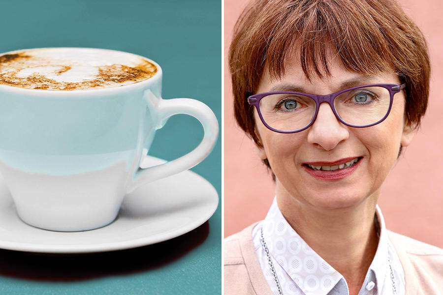 Ein Kaffee steht bereit – Geschäftsführerin Christine Schell freut sich auf das Gespräch mit Ihnen! 